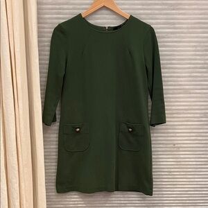 Mango Green Office Dress